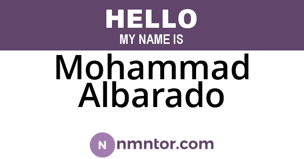 Mohammad Albarado