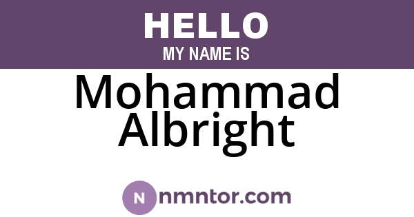 Mohammad Albright