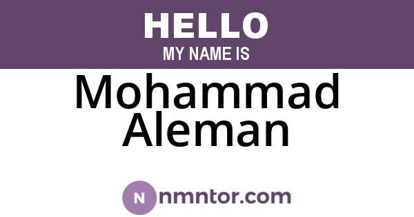 Mohammad Aleman