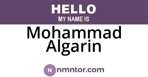 Mohammad Algarin