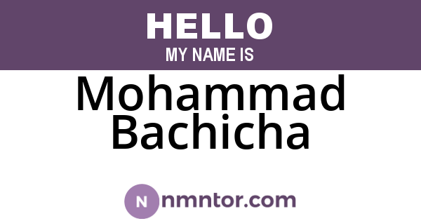 Mohammad Bachicha
