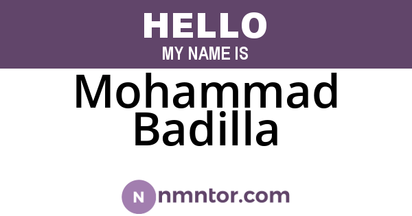 Mohammad Badilla