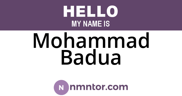 Mohammad Badua