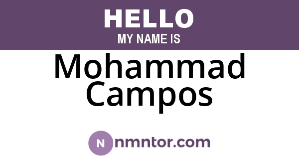 Mohammad Campos