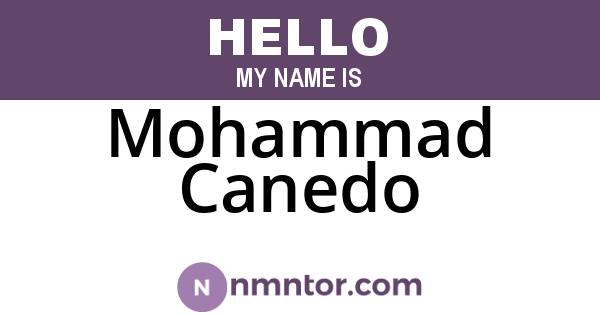 Mohammad Canedo