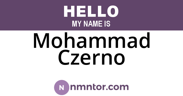 Mohammad Czerno