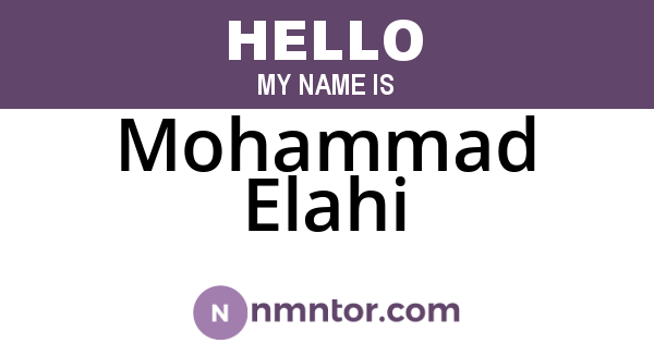 Mohammad Elahi