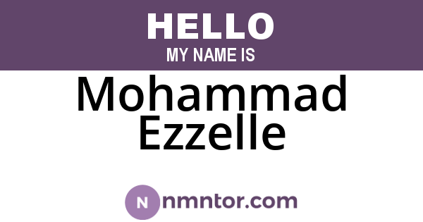 Mohammad Ezzelle