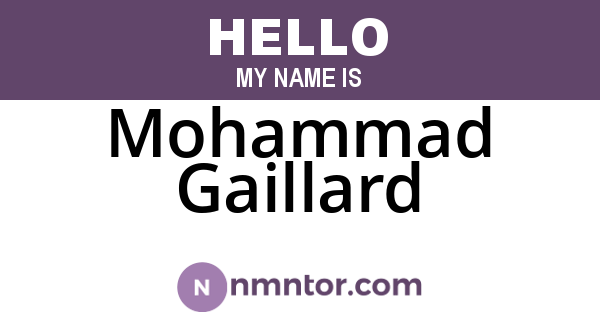 Mohammad Gaillard