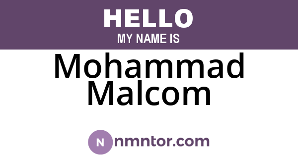 Mohammad Malcom