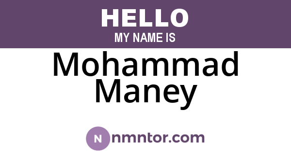 Mohammad Maney