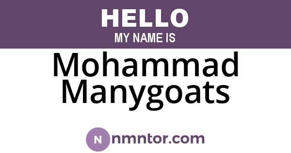 Mohammad Manygoats
