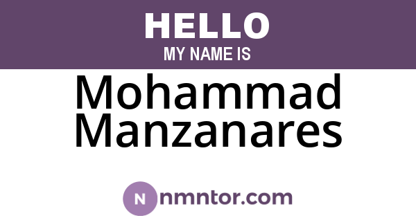 Mohammad Manzanares