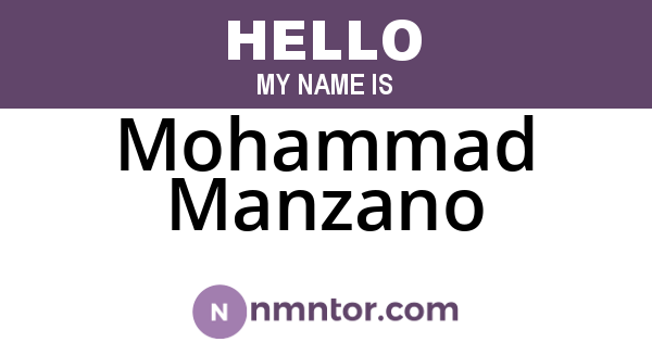 Mohammad Manzano