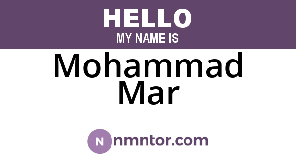 Mohammad Mar