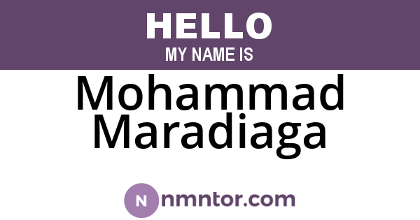 Mohammad Maradiaga
