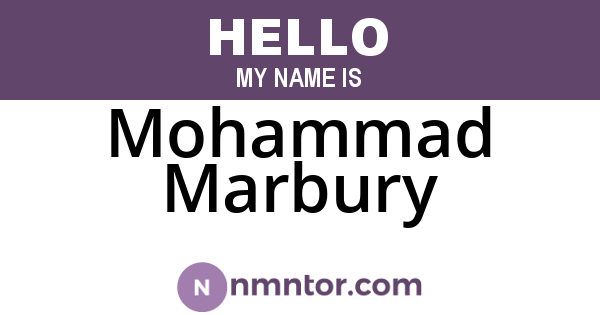 Mohammad Marbury
