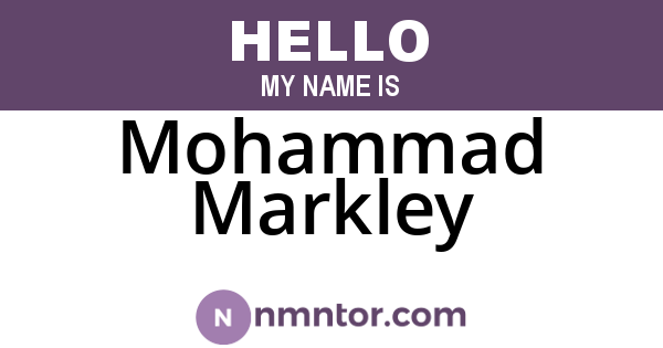 Mohammad Markley