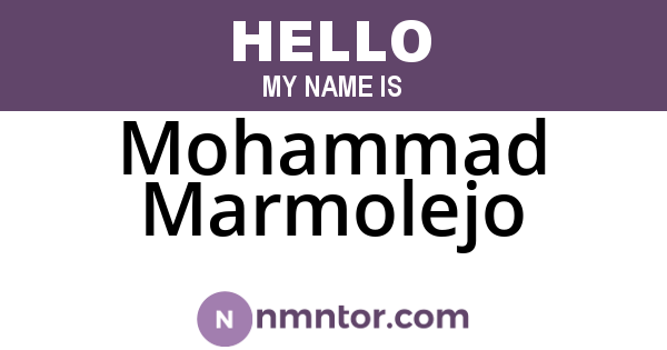 Mohammad Marmolejo