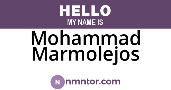 Mohammad Marmolejos