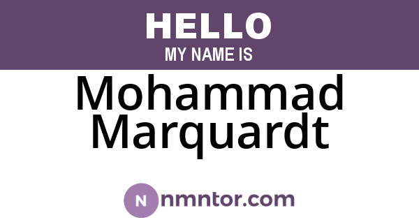 Mohammad Marquardt