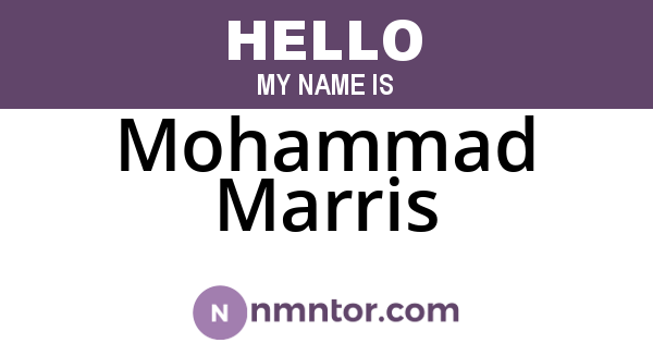 Mohammad Marris