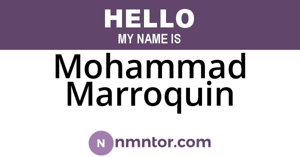 Mohammad Marroquin