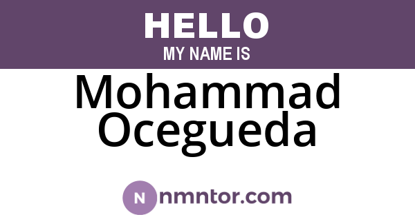 Mohammad Ocegueda