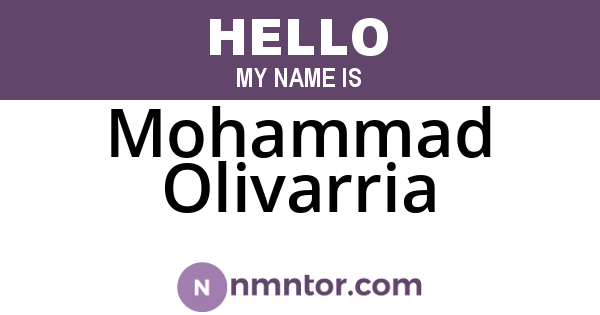 Mohammad Olivarria