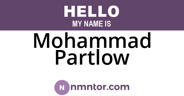 Mohammad Partlow