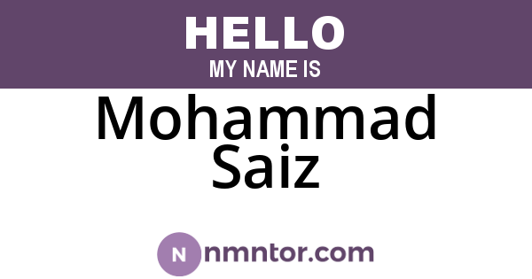 Mohammad Saiz