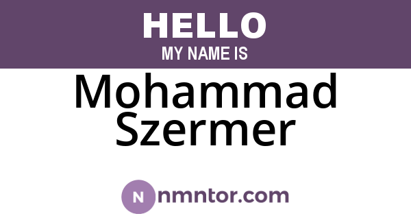 Mohammad Szermer