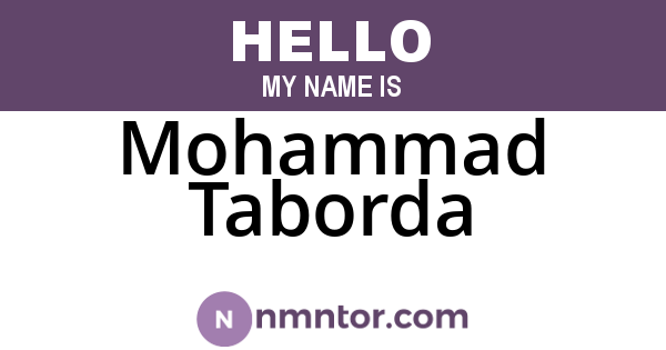 Mohammad Taborda
