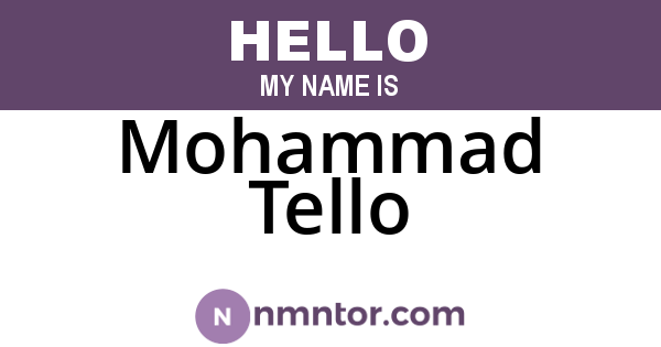 Mohammad Tello