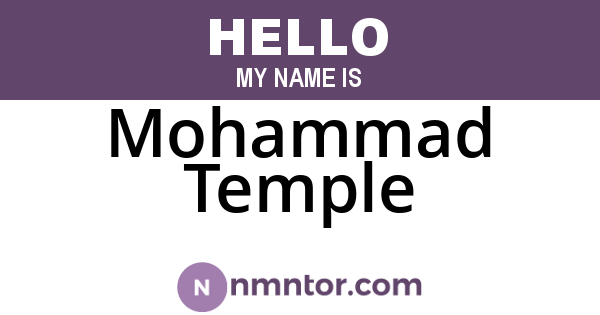 Mohammad Temple