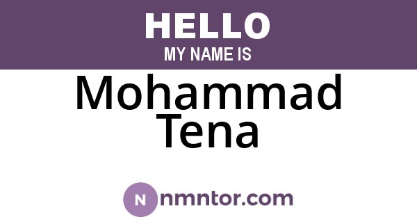 Mohammad Tena