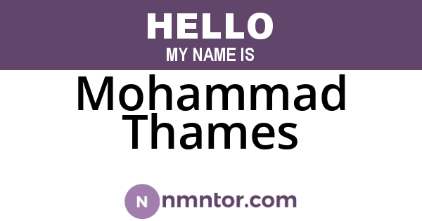 Mohammad Thames