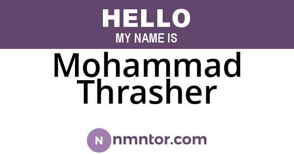 Mohammad Thrasher