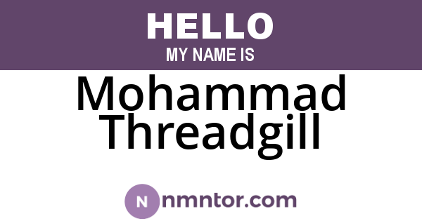 Mohammad Threadgill