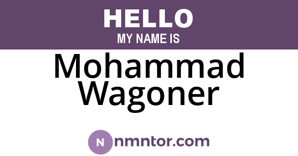 Mohammad Wagoner