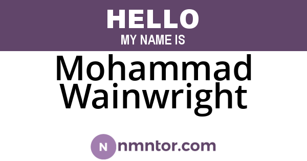 Mohammad Wainwright