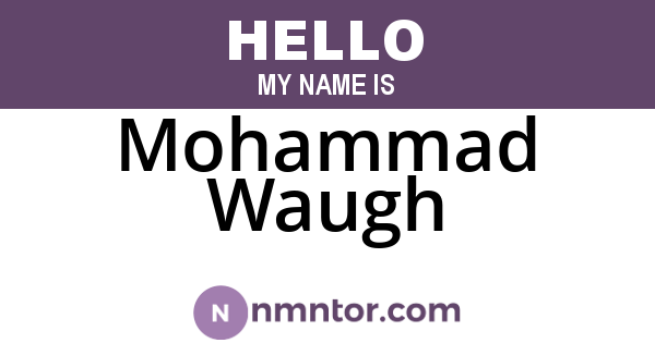 Mohammad Waugh