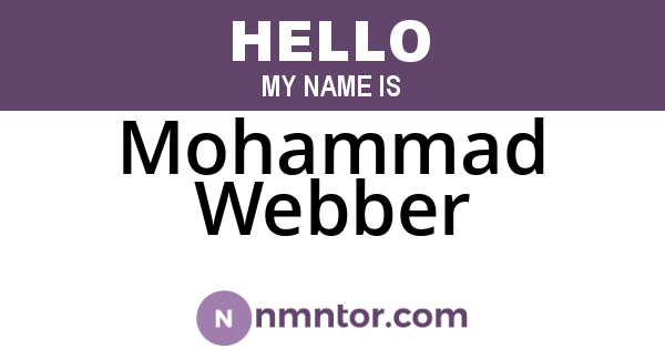 Mohammad Webber