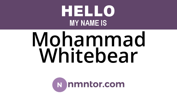 Mohammad Whitebear