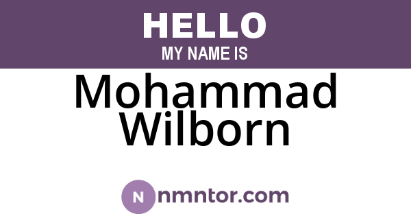 Mohammad Wilborn