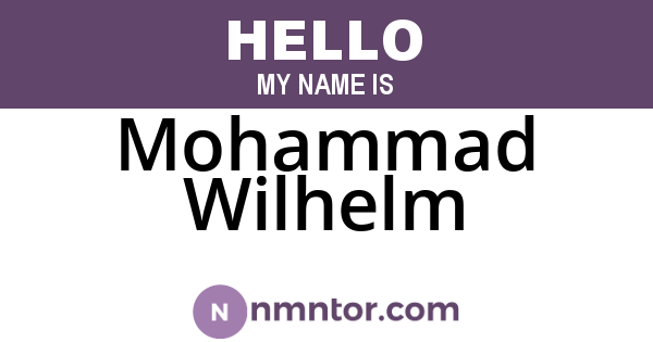 Mohammad Wilhelm