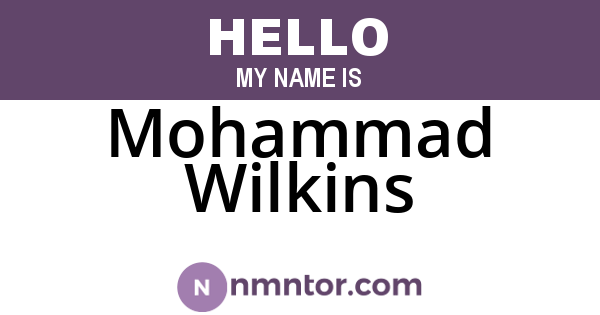 Mohammad Wilkins