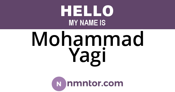 Mohammad Yagi