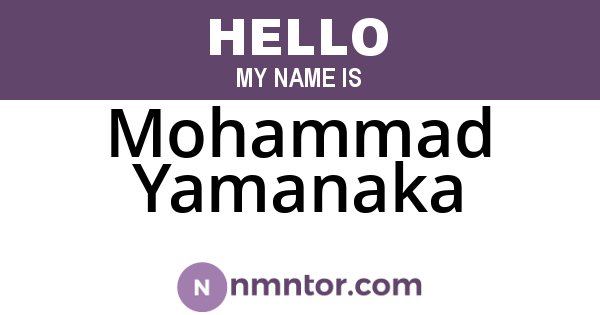 Mohammad Yamanaka