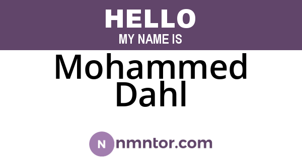 Mohammed Dahl